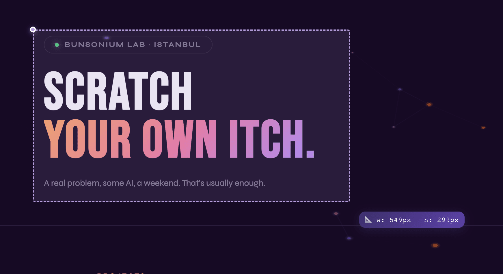 Outline mode applied to a webpage